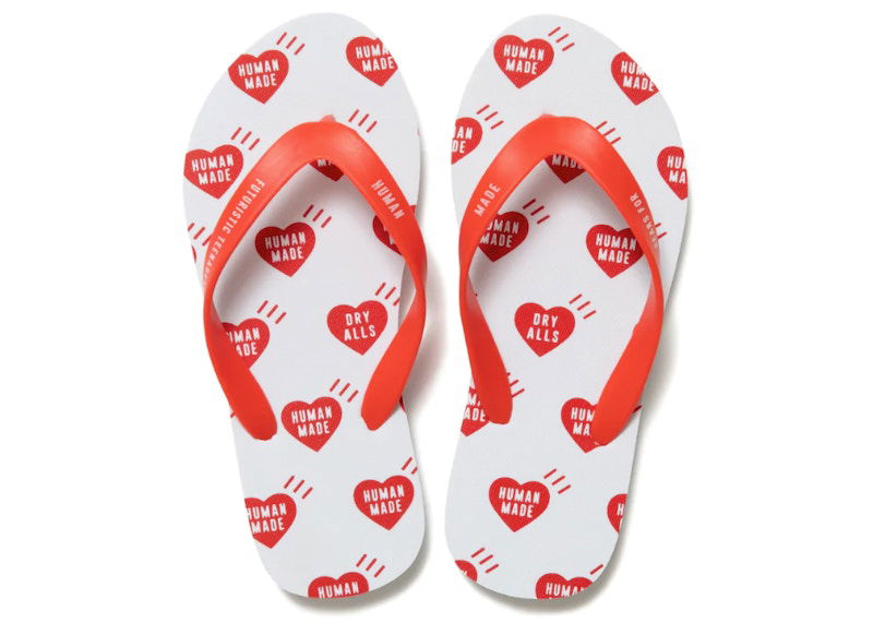 Badetøj Human Made Heart Flip Flops Hvid | HM23GD126
