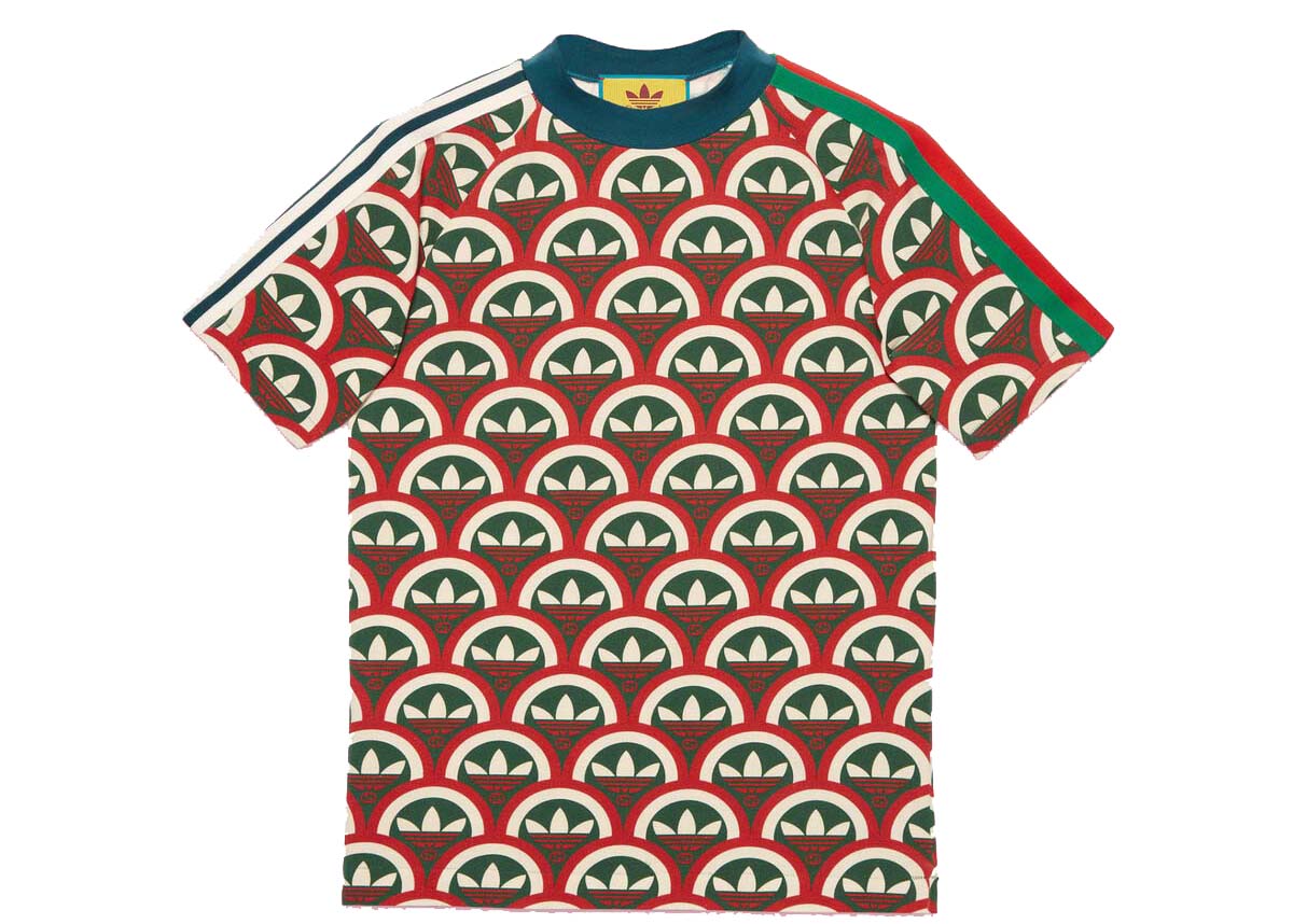 T-shirt Gucci adidas x Trefoil Print T-Shirt Rød | 692114 XJEMK 6208, 0