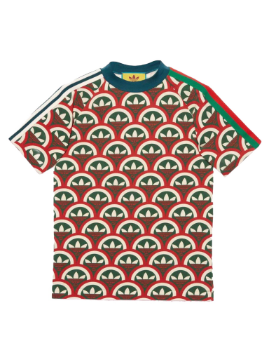 T-shirt Gucci adidas x Trefoil Print T-Shirt Rød | 692114 XJEMK 6208