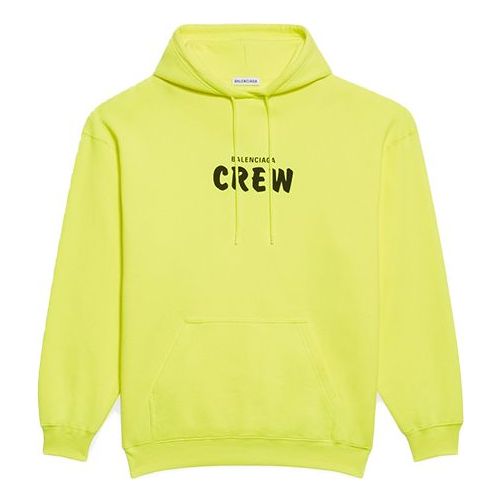 Sweatshirt Balenciaga Crew Printing Hoodie Gul | 578135TIV757072, 0