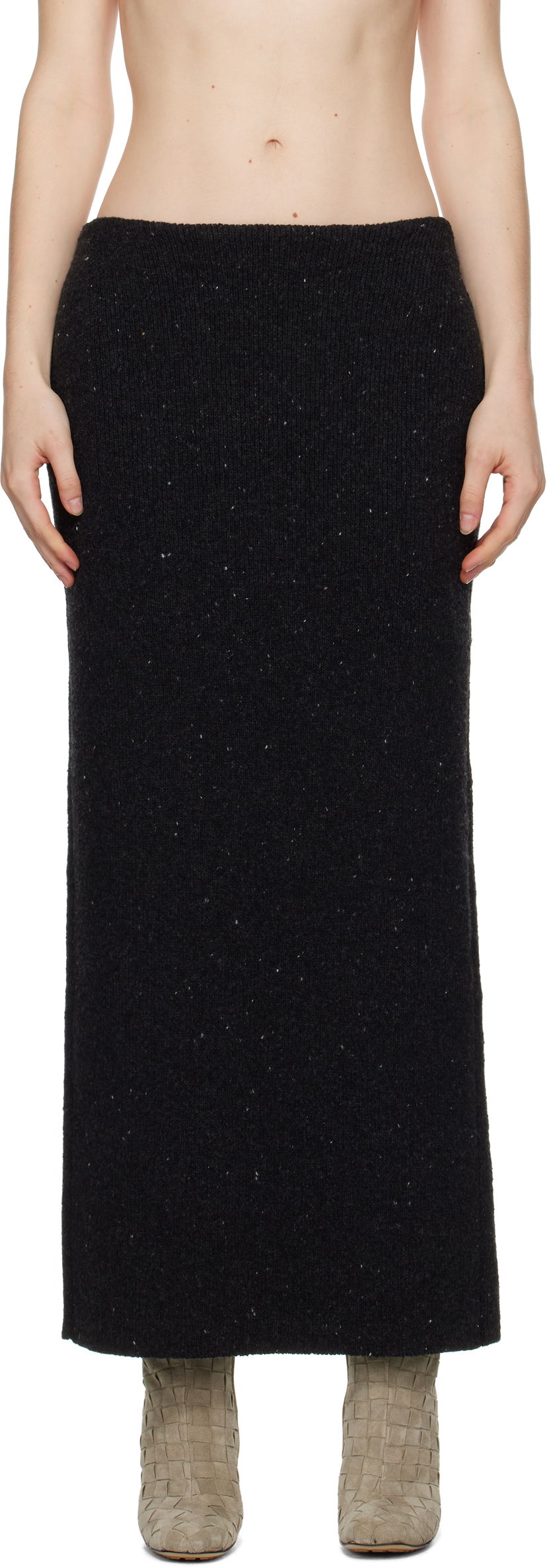 Nederdel Bottega Veneta Wool Maxi Skirt Sort | 801950 V4TK0