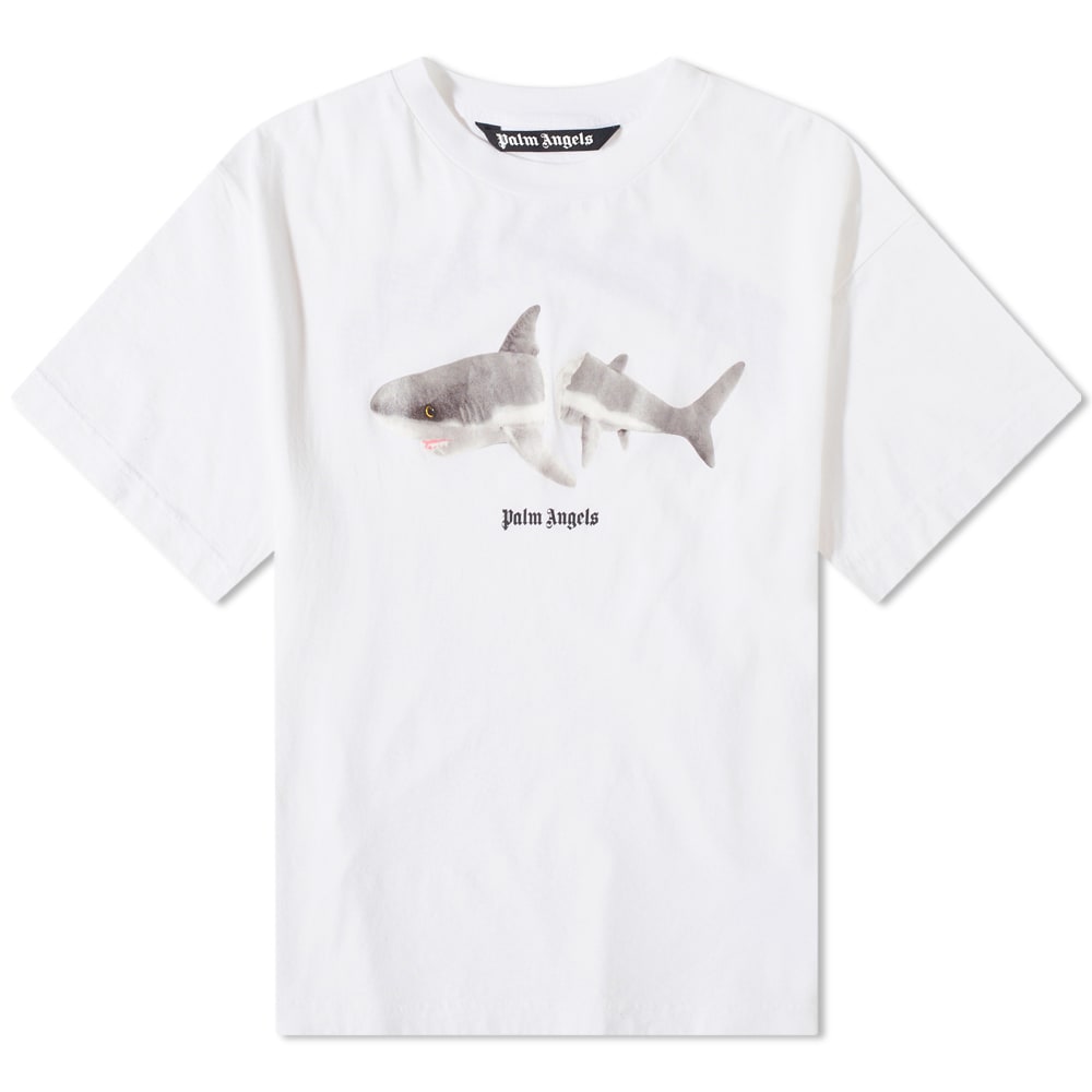 T-shirt Palm Angels Shark Tee Hvid | PMAA001C99JER0120110, 0