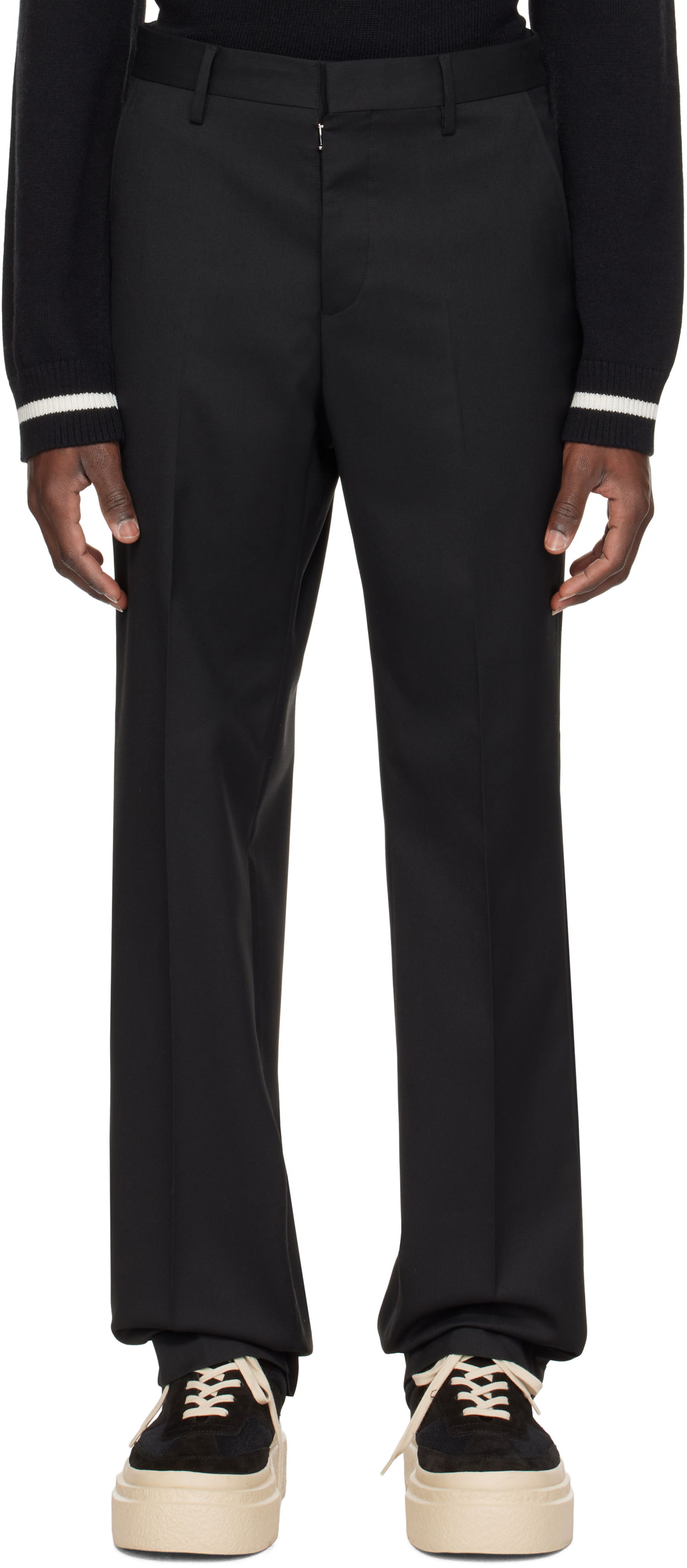 Bukser Maison Margiela MM6 Maison Margiela Creased Trousers Sort | SH0KA0035 M35227, 0