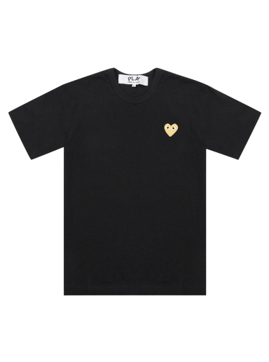 T-shirt Comme des Garçons PLAY Gold Heart T-Shirt Sort | AZ T216 051 1