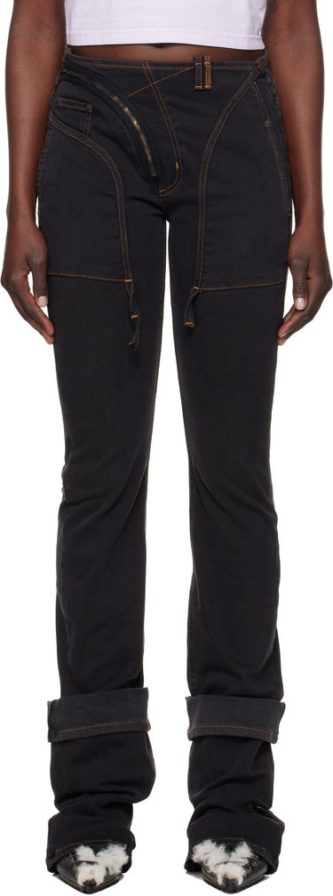 Jeans Ottolinger Ottolinger Open Back Denim Jeans Sort | 2217080211, 0