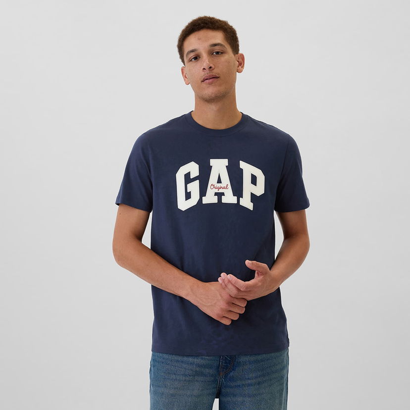 T-shirt GAP T-shirt Logo Tee Tapestry Navy XS Mørkeblå | 542246-02