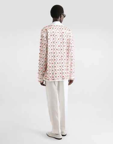 Skjorte Dolce & Gabbana Dolce & Gabbana Long-Sleeved Linen Shirt Hvid | G5MW6TFU4JBW0800, 2