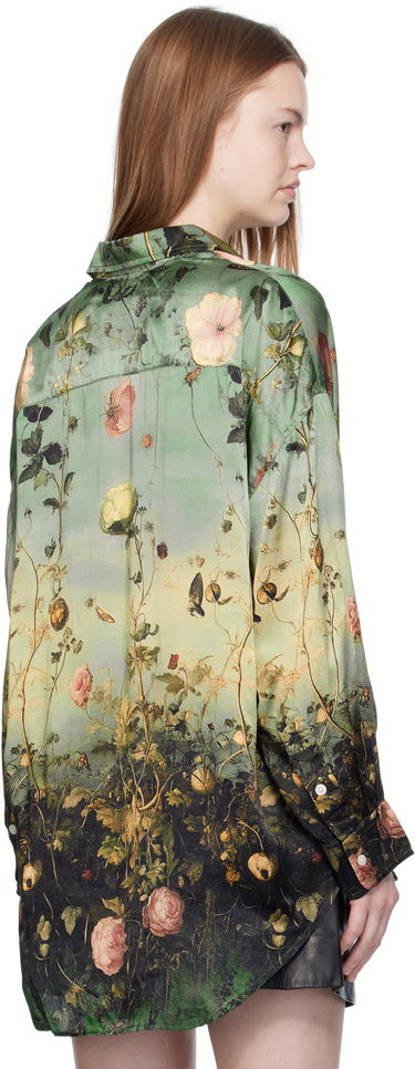 Skjorte R13 R13 Drop Neck Floral Print Shirt Grøn | R13WR004-R584A, 2