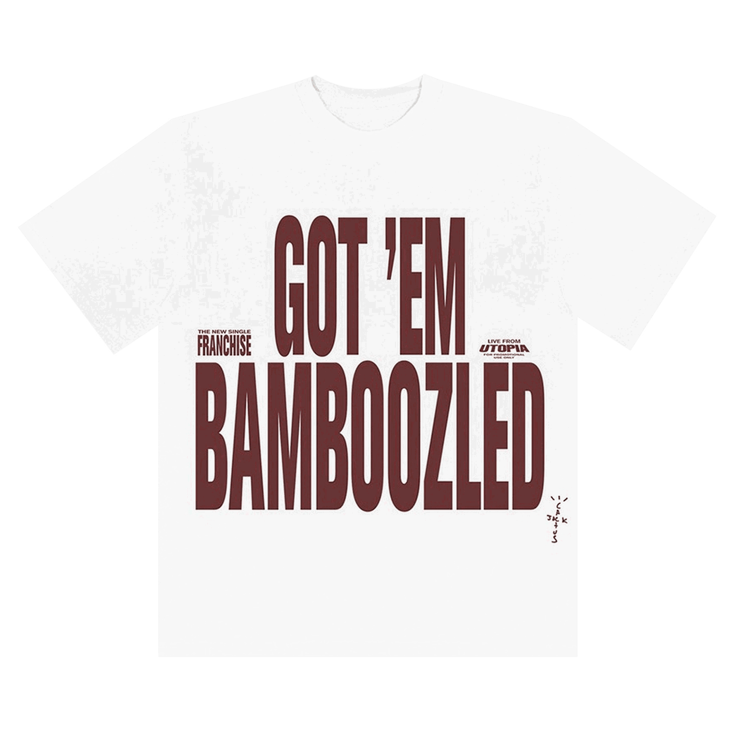 T-shirt Cactus Jack by Travis Scott Get Em Bamboozled Franchise Short-Sleeve T-Shirt Hvid | CJMF SS02 WHIT, 0