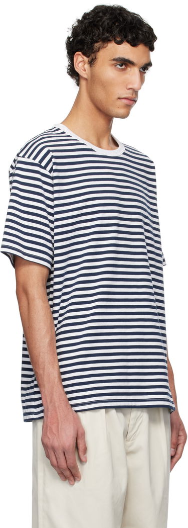 T-shirt NANAMICA nanamica Stripe Jersey T-Shirt Lyserød | S25SH120U, 4