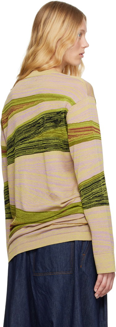 Sweater Dries Van Noten Dries Van Noten Striped Knit Sweater Grøn | 251-011248-1716, 2
