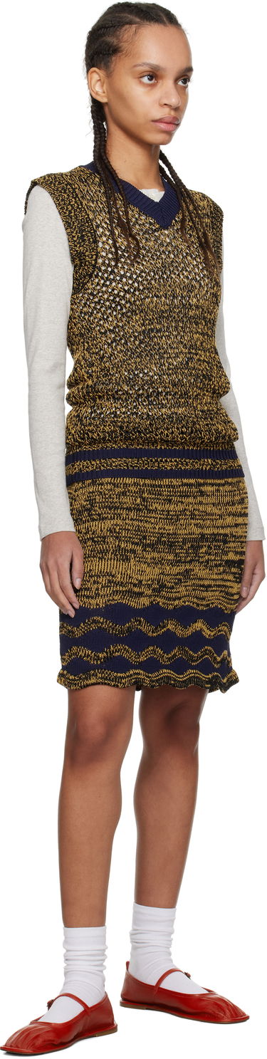 Sweater Wales Bonner Wales Bonner Shade Knit Vest Gul | US25KN31-KN04-5190, 3