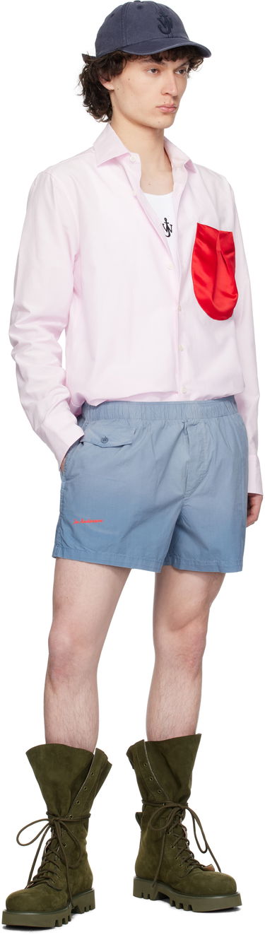 Shorts JW Anderson JW Anderson Logo Print Shorts Blå | SR0121-PG1764, 3