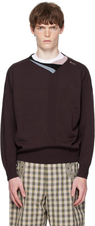 Sweater KIKO KOSTADINOV Kiko Kostadinov Vig Multi Collar Sweater Brun | KKAW25KN04-97, 0