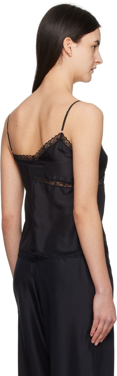 Tanktop Maison Margiela MM6 Maison Margiela Twist Silk Camisole Sort | S52NC0344 M35244, 2
