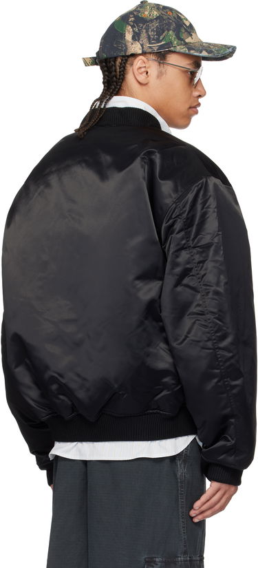 Bomberjakke Acne Studios Acne Studios Logogram Bomber Jacket Sort | B90819-, 2