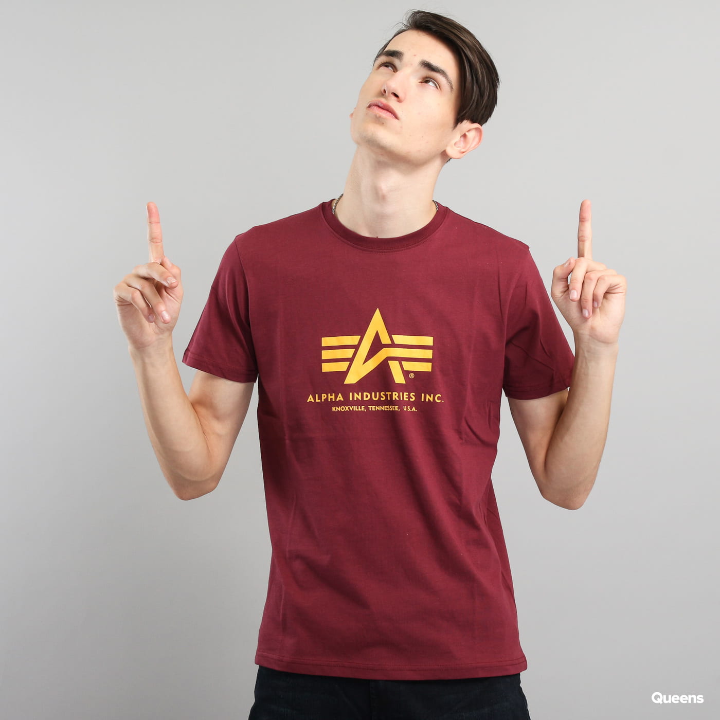 T-shirt Alpha Industries Basic Tee Bourgogne | 100501 184, 0