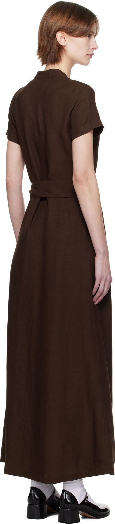 Kjole A.P.C. A.P.C. Annelie Midi Dress Brun | VIALV-F35040, 2