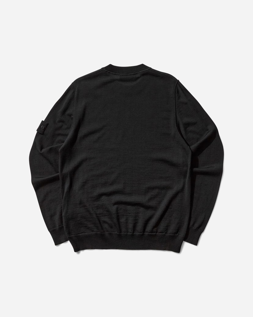 Sweater Stone Island Ghost Pure Light Wool Crewneck Sweater Sort | K2S15-5100074-S00FC V0029