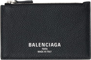 Tegnebog Balenciaga Grained Leather Card Holder Sort | 806639 2ABDD, 0