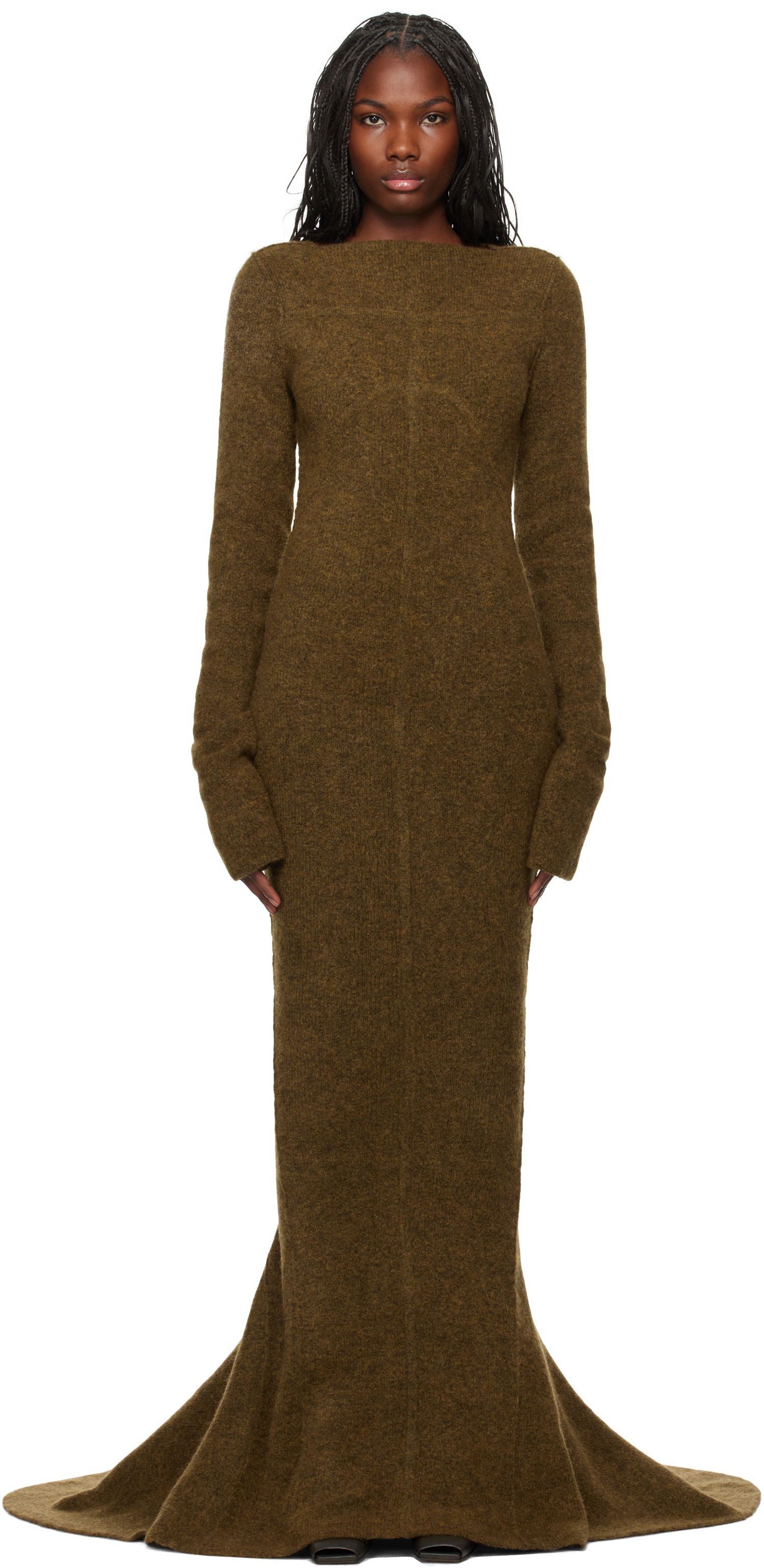 Kjole Rick Owens Maxi Dress Brun | RO02D3688 KWPL, 0