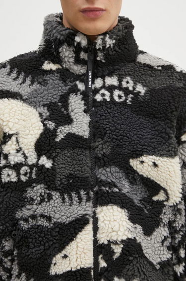 Sweatshirt Human Made Animal Print Fleece Jacket Sort | HM28JK038, 3