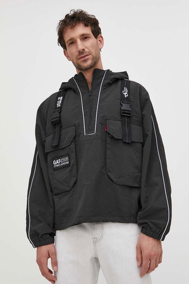 Vindjakke Levi's x Gundam SEED Oversize Windbreaker Sort | A7411.0000, 1
