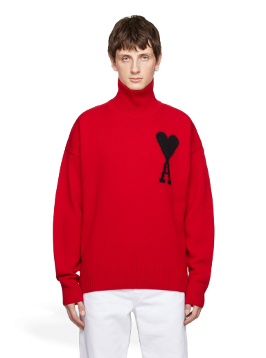 Sweater AMI Turtleneck Rød | UKS402.018