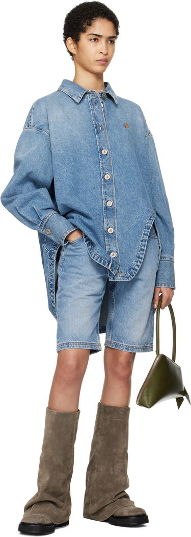 Skjorte The Attico Attico Diana Denim Shirt Blå | 250WCB00068 DDD085AA, 4