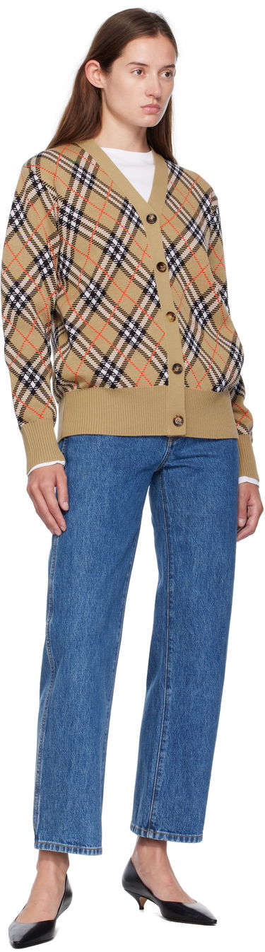 Sweater Burberry Burberry Check Cardigan Beige | 8110579, 3
