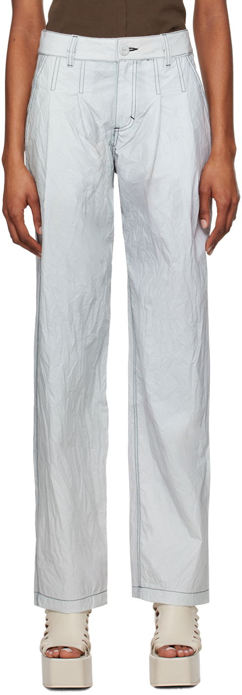 Bukser Eckhaus Latta Pleated Trousers Grå | 9016-EL-SS24-S -