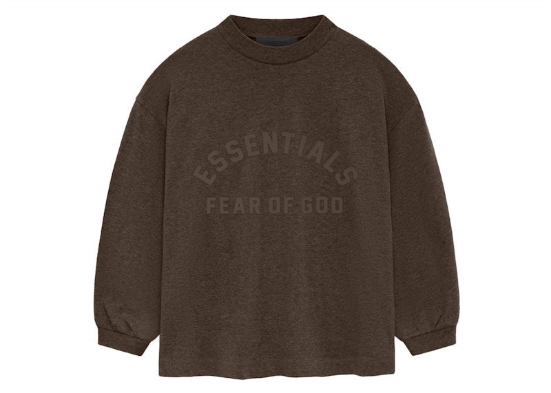 Sweater Fear of God Fear of God Essentials Core Collection Kids Long Sleeve T-Shirt Brun | 785SU241022K