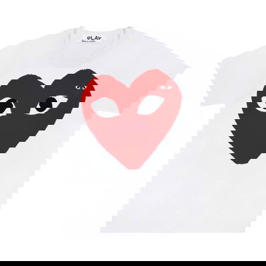 T-shirt Comme des Garçons PLAY Heart Emblem T-Shirt Hvid | AZ T025 051 1, 1