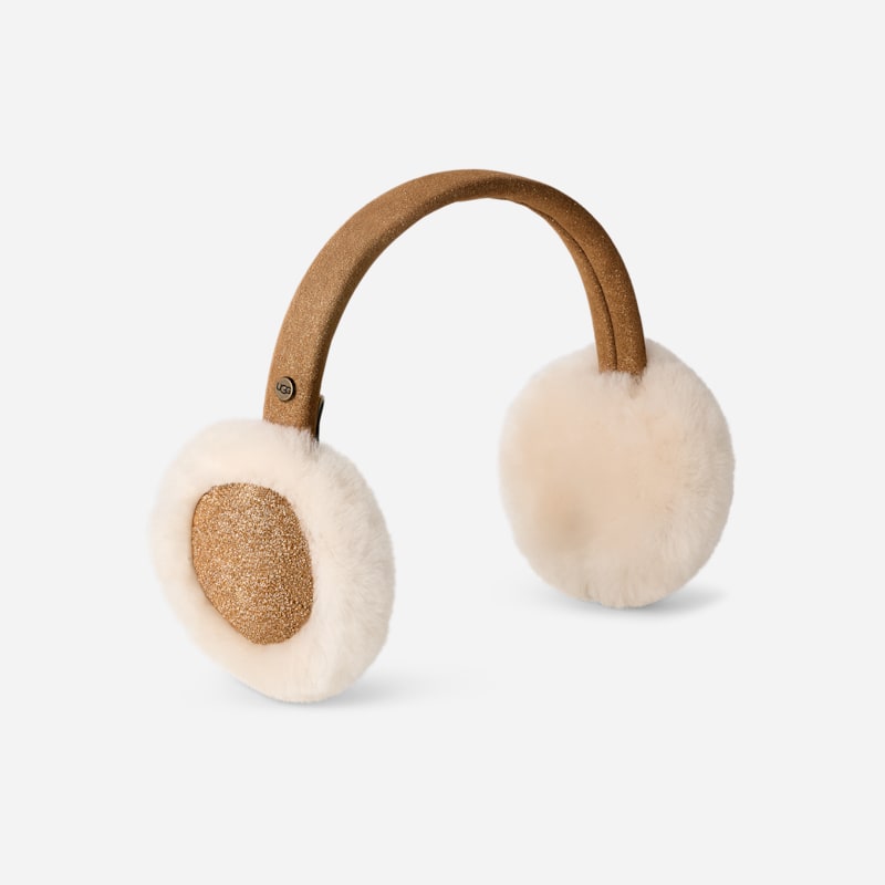 Tilbehør UGG Dazzle Kids Sheepskin Earmuffs O/S Beige | 103617-CHE, 0