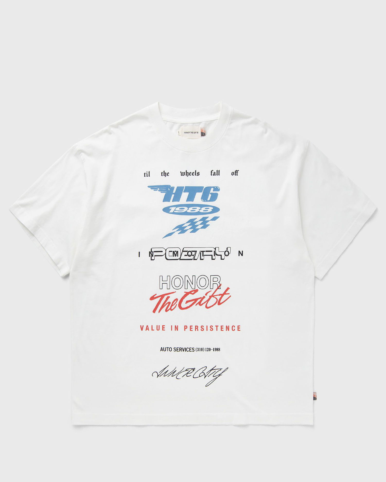 T-shirt Honor The Gift Persistence Race Graphic T-Shirt Hvid | HTG250190-WHITE, 0