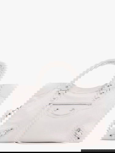 Håndtaske Balenciaga White Leather City Media Bag Hvid | 8230582AA9S9104, 0
