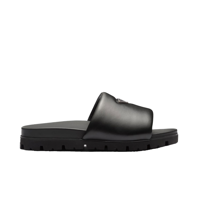 Sneakers og sko Prada Padded Nappa Leather Slides Sort | 2X3099_2DL8_F0002