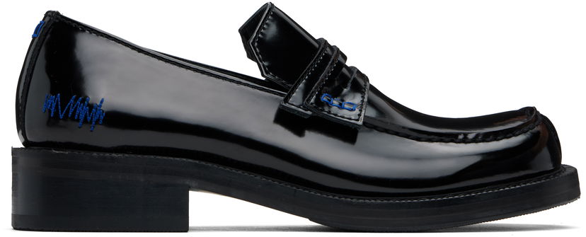 Sneakers og sko ADER ERROR Curve Patent Leather Loafers Sort | BN01SSCS0102BK