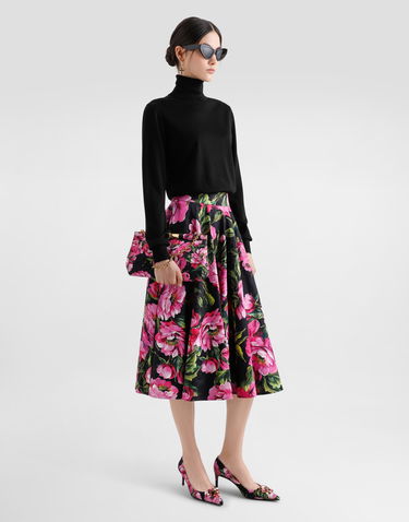 Håndtaske Dolce & Gabbana Dolce & Gabbana Marlene Floral Print Clutch Sort | BB7672A6N03HN5KR, 1