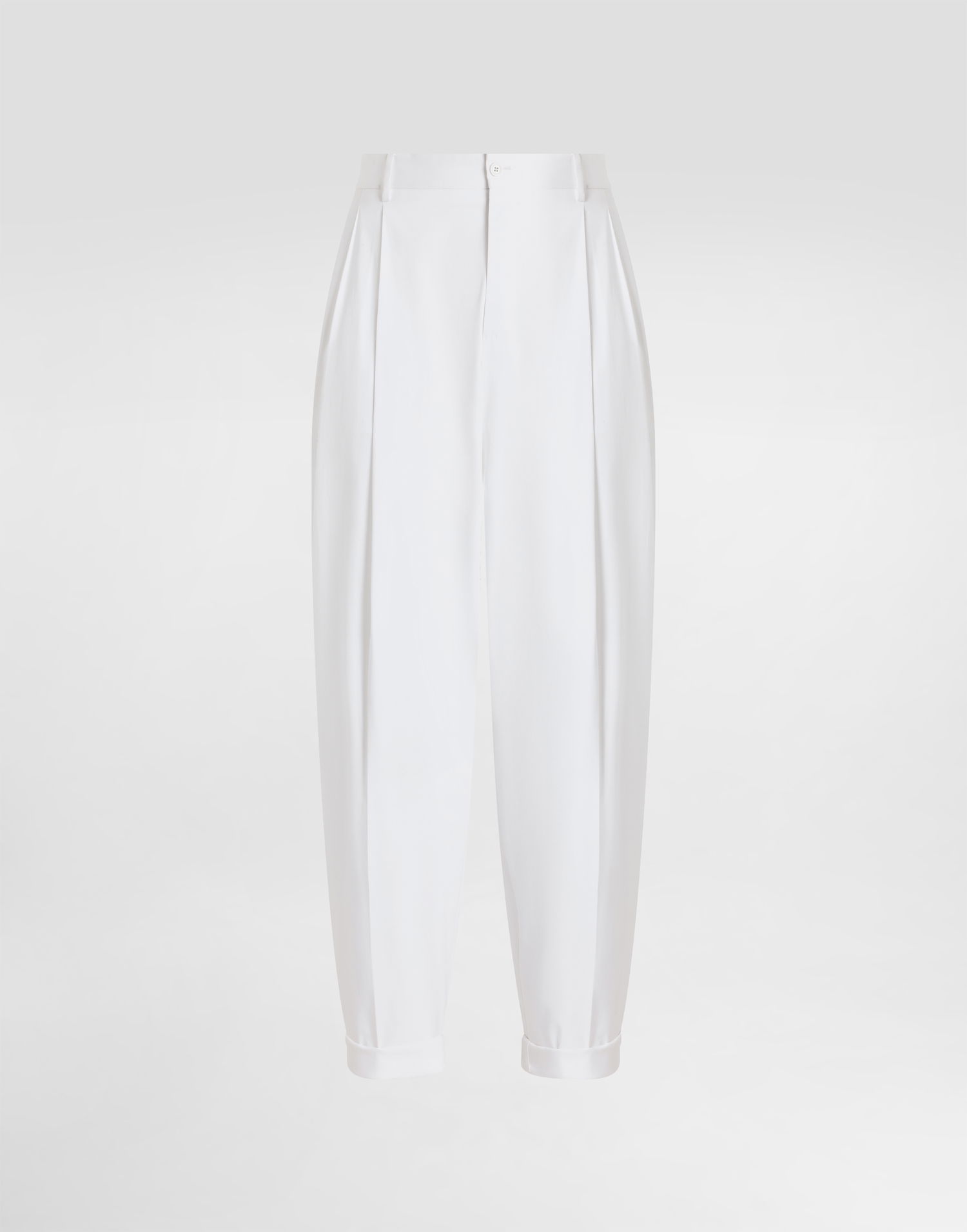 Bukser Dolce & Gabbana Dolce & Gabbana Cotton Gabardine Double Darts Pants Hvid | GP10DTFUFNVW0111, 0