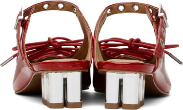 Sneakers og sko GANNI GANNI Lace-Up Mules Rød | S2964, 1