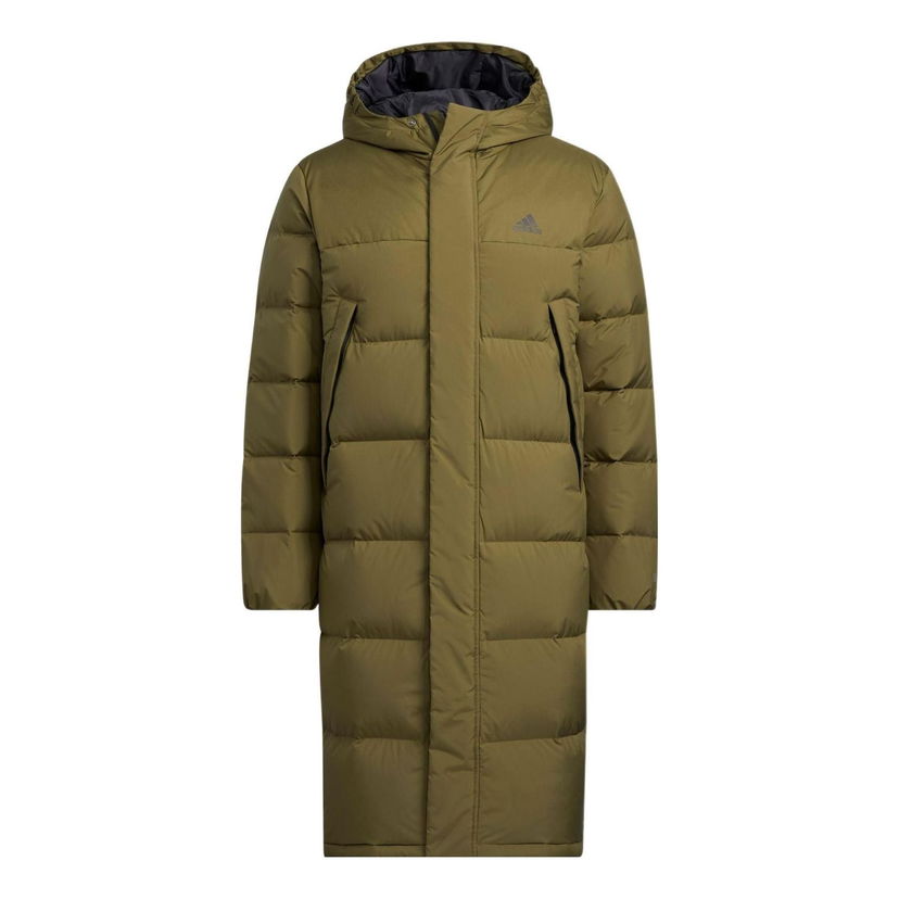 Puffer jakke adidas Originals Outdoor Hooded Long Down Jacket Grøn | HZ2598