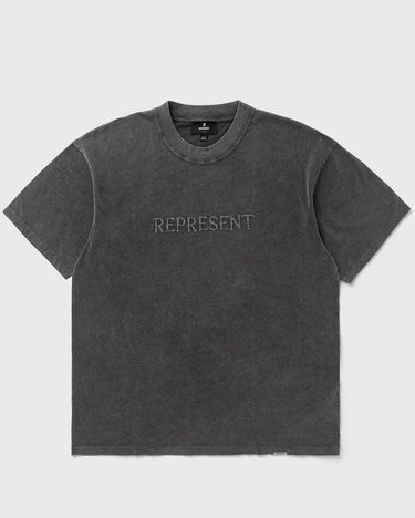 T-shirt Represent Clo Serif Logo Embroidered T-Shirt Sort | MLM100234-47, 2