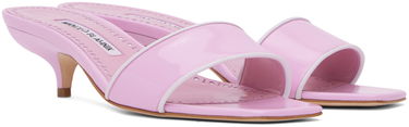 Tilbehør Manolo Blahnik Manolo Blahnik Helamu Kitten Heel Mules Lyserød | 224-1599, 3