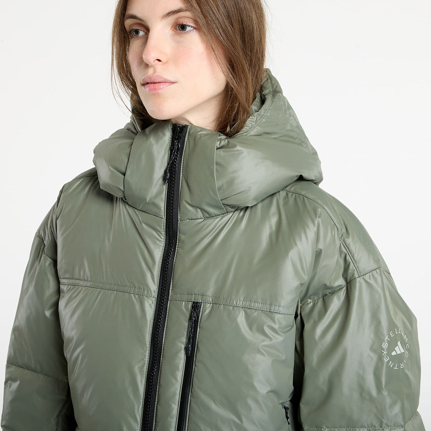 Puffer jakke adidas Performance Stella McCartney Padded Winter Jacket Grøn | JX4339, 1