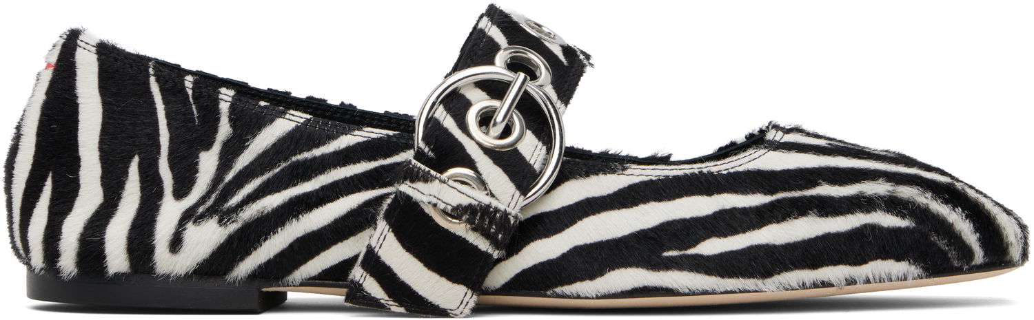 Skopleje Aeyde Aeyde Uma Eyelet Mary-Jane Ballerina Flats Sort | A11-FL-RKLS08FL159-SS25-100-070, 0