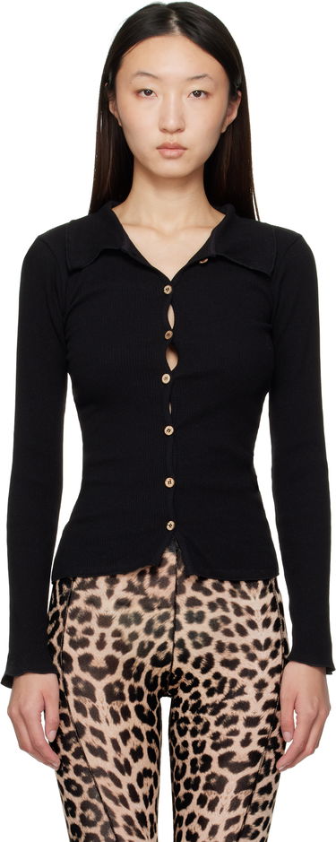 Skjorte Baserange Baserange Iso Ribbed Knit Top Sort | TTIS-RCR-AU25, 0