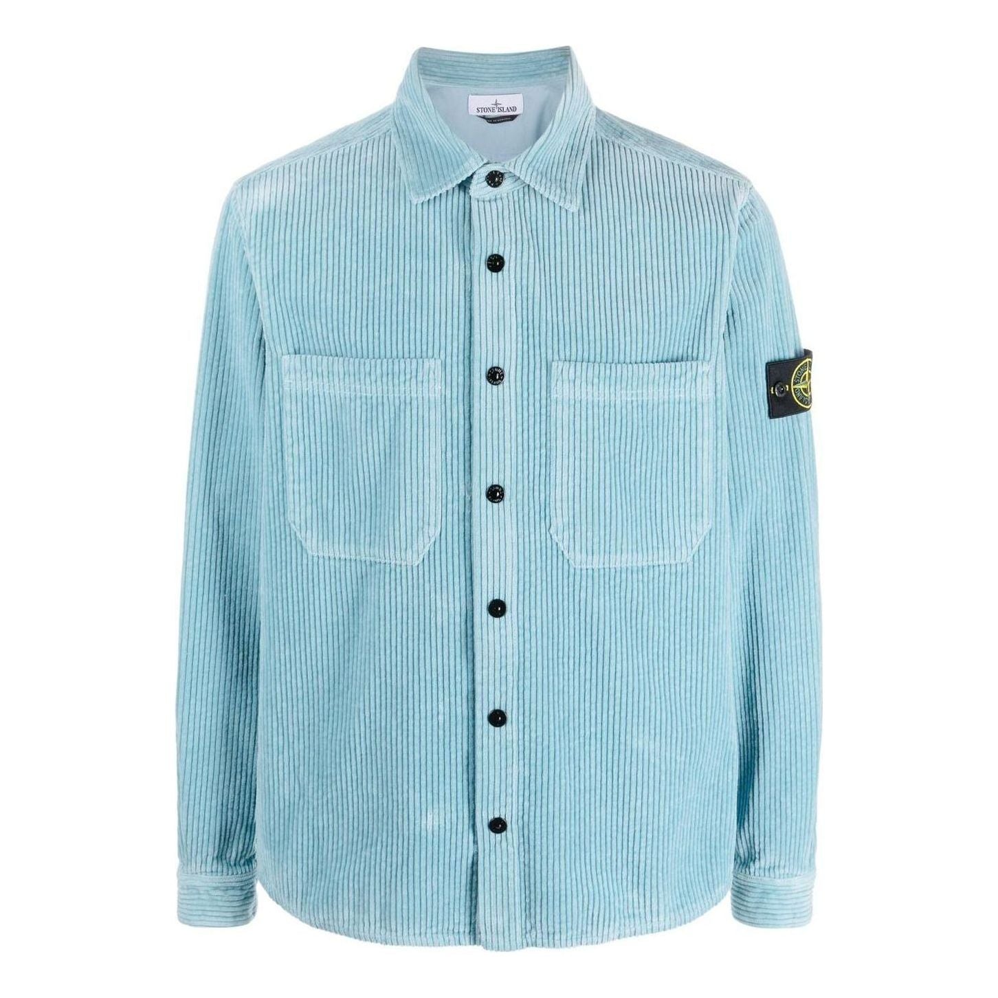 Skjorte Stone Island Corduroy Overshirt Blå | 791511311-V0041, 0