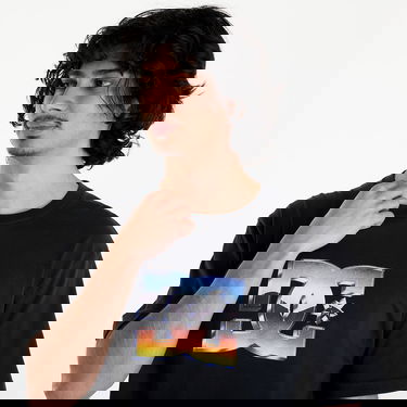 T-shirt DC Chrome Star H SS Tee Black Sort | ADYZT05355-KVJY, 2