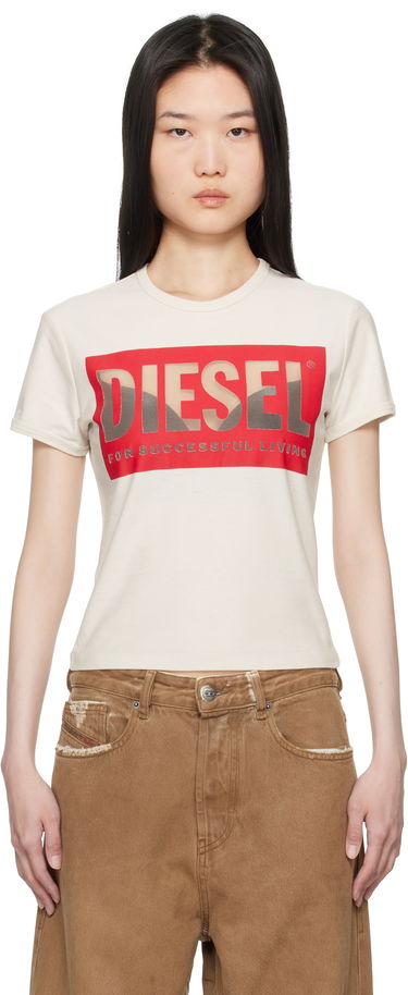 T-shirt Diesel T-shirt Slim Fit Graphic Print Hvid | A17082 0SHAY, 0